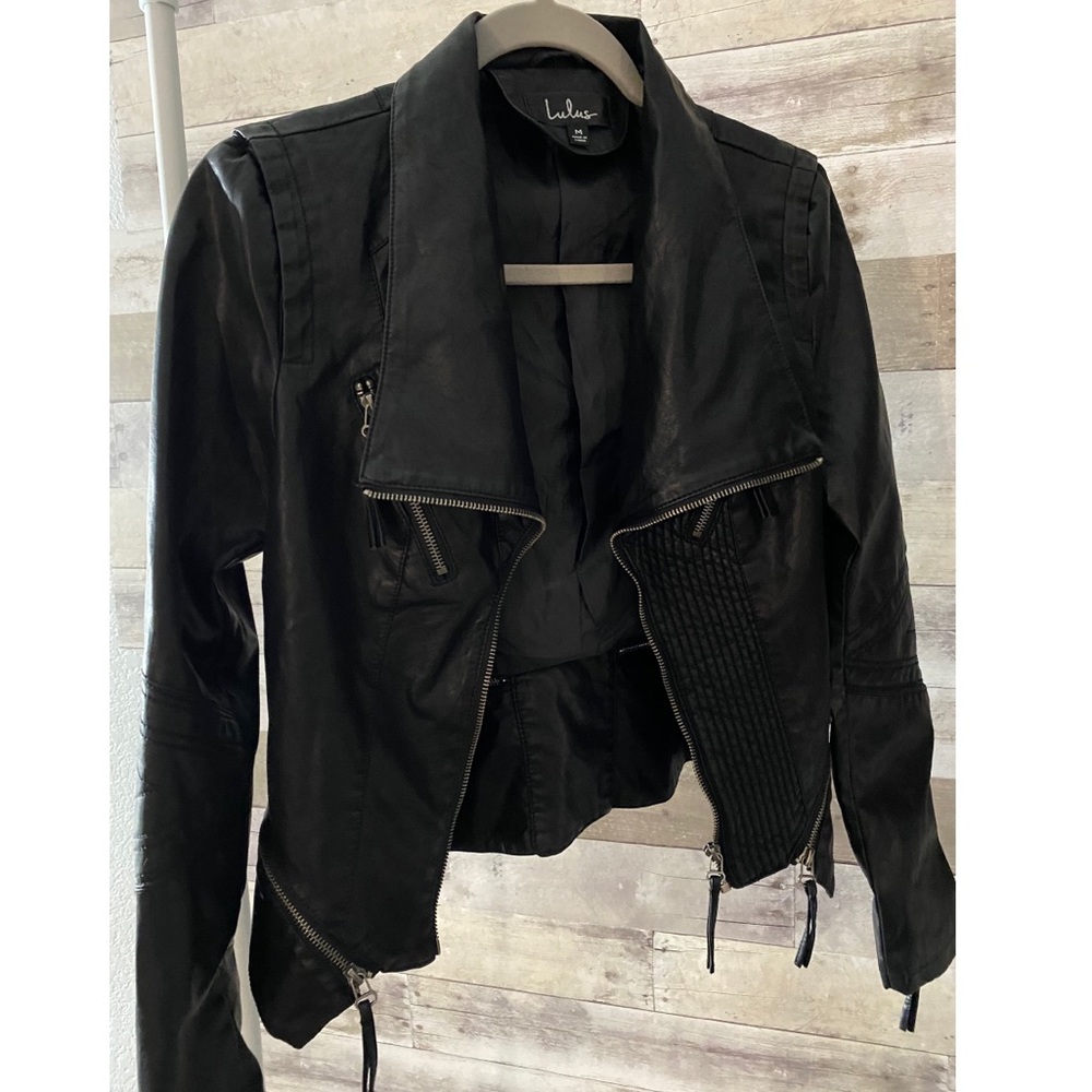 Lulus Black leather jacket